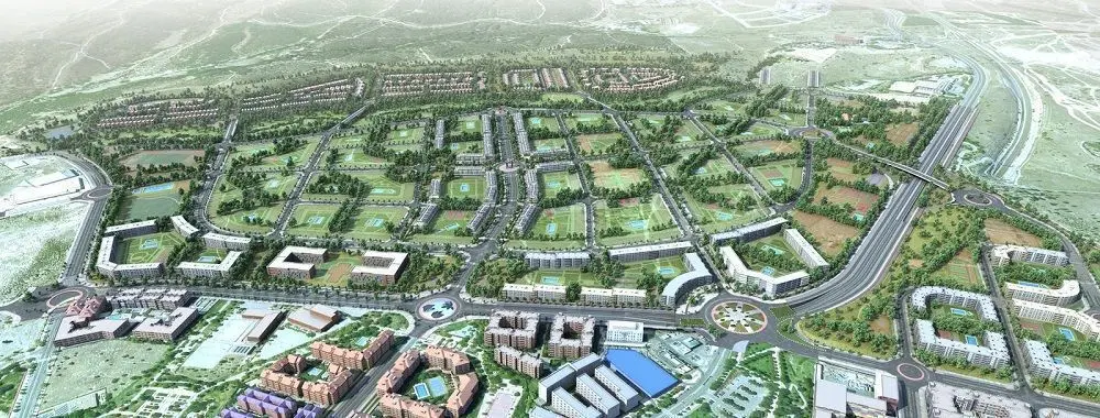 Infograf&iacute;a del desarrollo urban&iacute;stico de Los Carriles de Alcobendas donde se prev&eacute;n construir 8.600 viviendas
