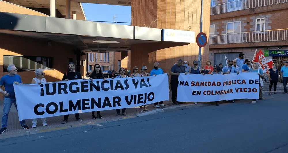 Una manifestaci&oacute;n en Colmenar Viejo en 2022 para pedir la recuperaci&oacute;n de las Urgencias