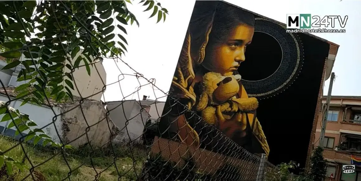 mural la madonna de Moxaico en Soto del Real