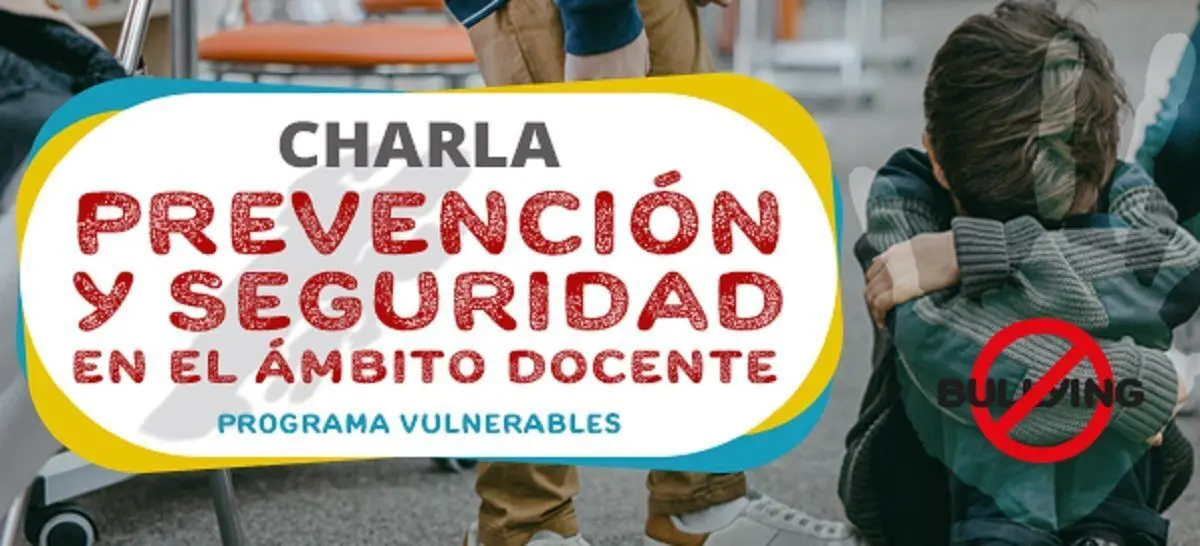 Cartel charla contra acoso escolar en Guadalix de la Sierra
