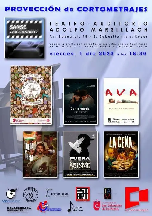 Sanse Cortos en Abierto se suma, con una sesi&oacute;n de cortos, al programa de la XVI Muestra de Cine y Derechos Humanos de San Sebasti&aacute;n de los Reyes