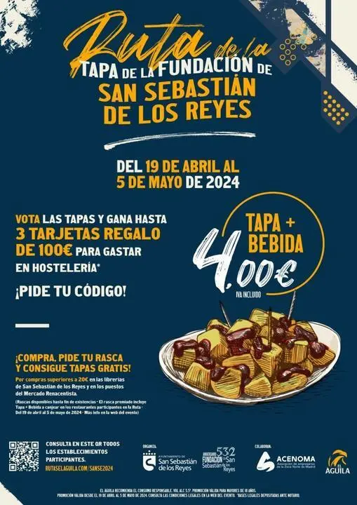 Cartel Ruta de la tapa San Sebasti&aacute;n de los Reyes