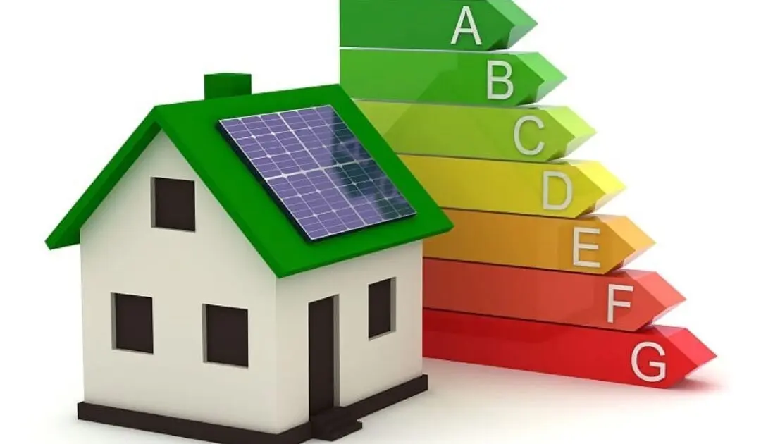Casa con gr&aacute;fico del gasto energ&eacute;tico