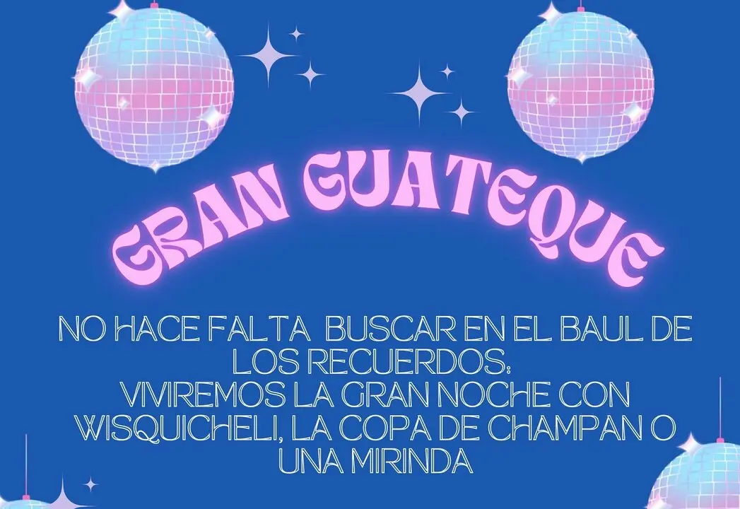 Cartel del guateque para mayores organizado en El Boalo