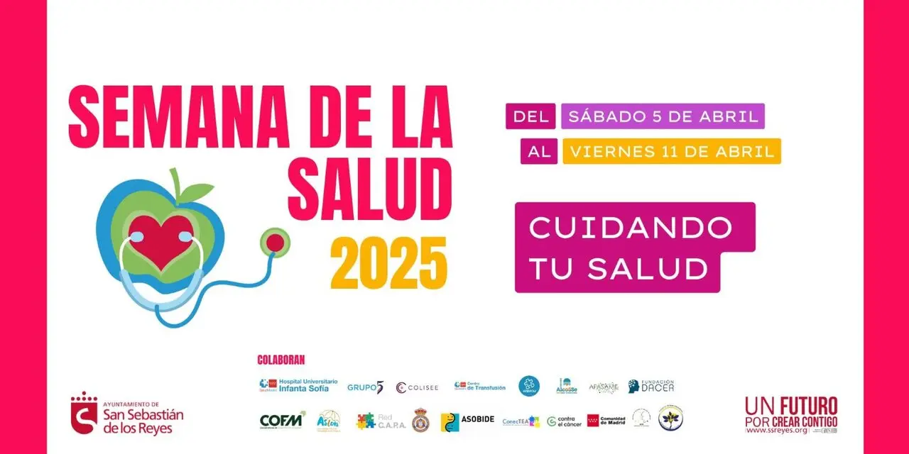 X Semana de la salud 2025. Imagen del Ayuntamiento de S. S. de los Reyes.