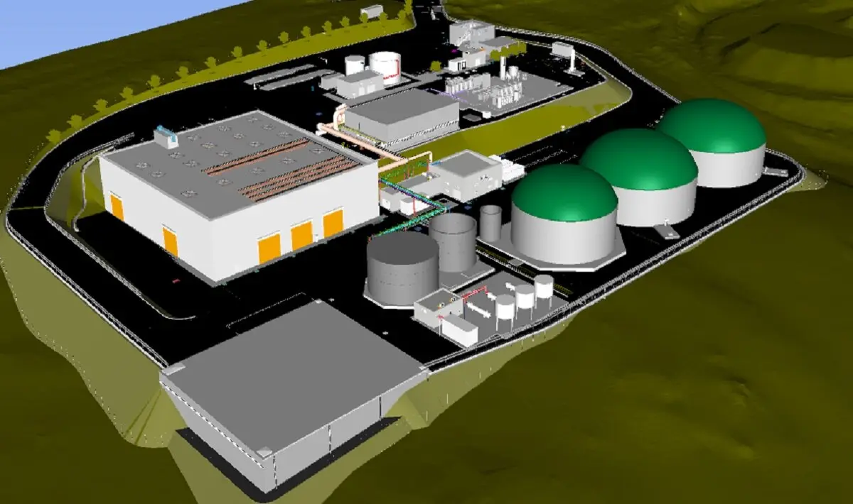 Recreaci&oacute;n del proyecto de la planta de tratamiento de biorresiduos de Colmenar Viejo