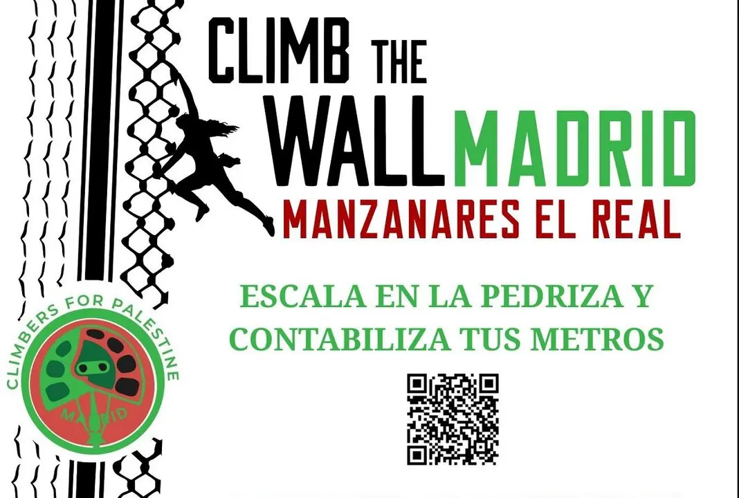 La campa&ntilde;a Climbers for Palestine llega este 7 de junio a Manzanares El Real