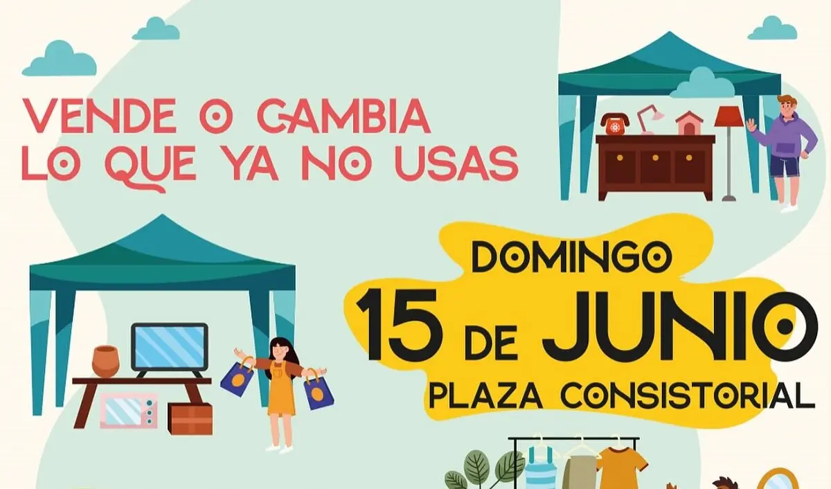 Cartel del Mercadillo de Segunda Mano de Guadalix de la Sierra