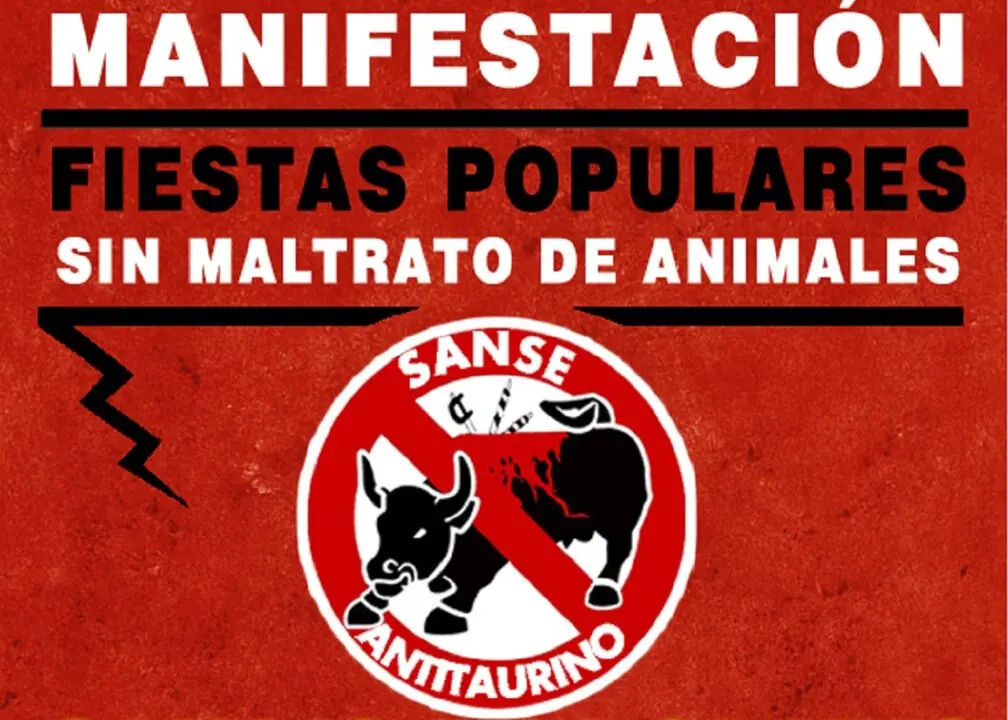 Sanse Antitaurino adelanta a las 18 horas su manifestaci&oacute;n prevista para el 23 de agosto