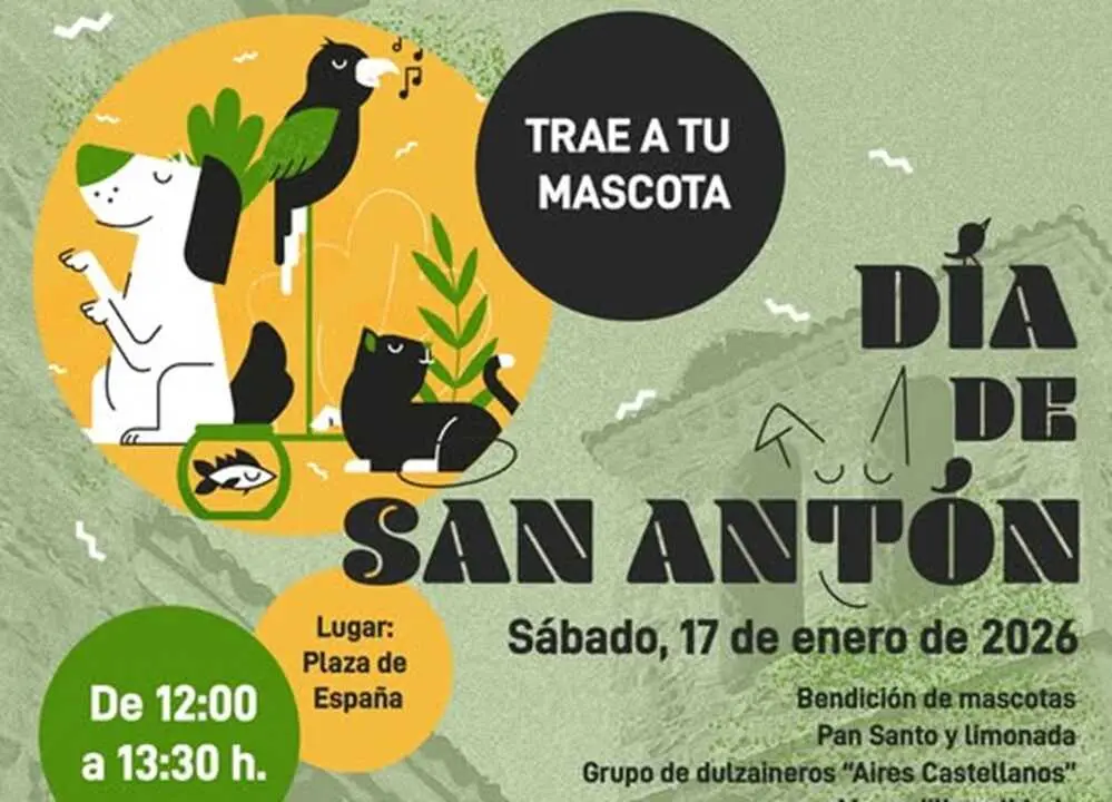 Cartel de la celebraci&oacute;n de San Ant&oacute;n 2026 en Miraflores de la Sierra