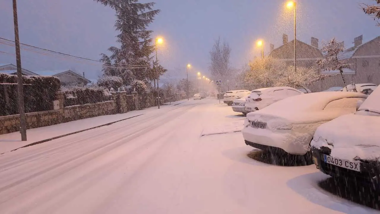 La nieve en Colmenar Viejo a 28 de enero de 2026.