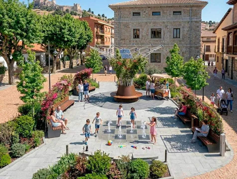 Recreaci&oacute;n virtual de la Isla Ecol&oacute;gica planteada por el ayuntamiento de Manzanares El Real