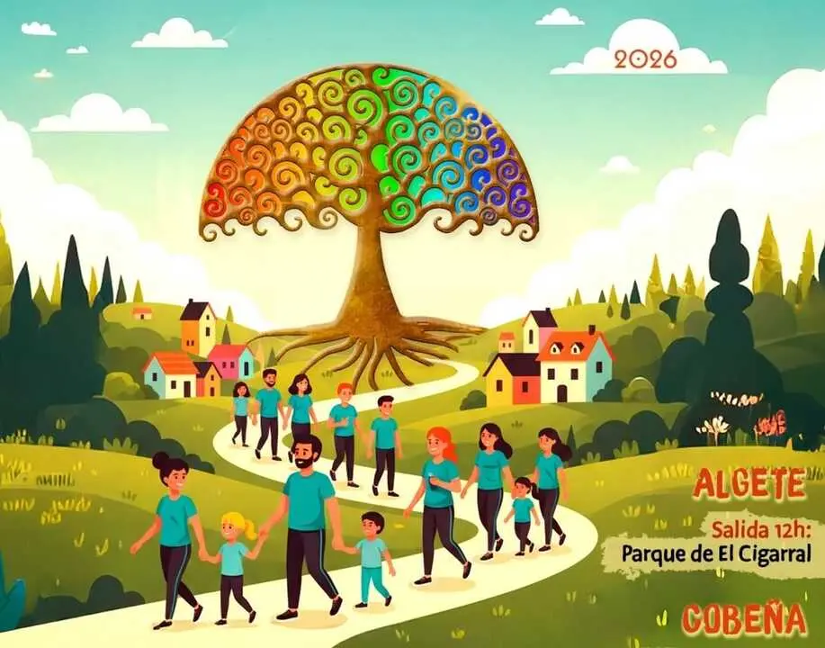 Cartel de la II Marcha por la neurodiversidad entre Algete y Cobe&ntilde;a