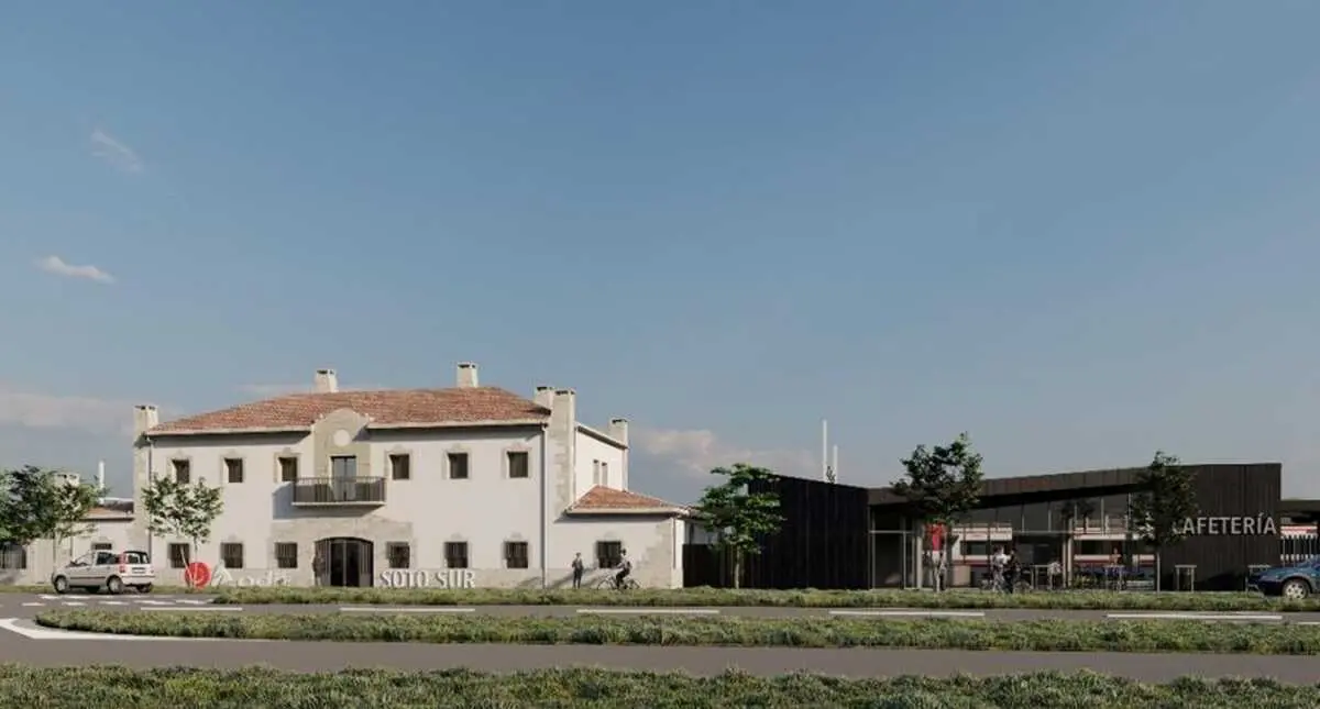 Recreaci&oacute;n de la futura Estaci&oacute;n Soto Sur, de Soto del Real, con el a&ntilde;adido de la cafeter&iacute;a
