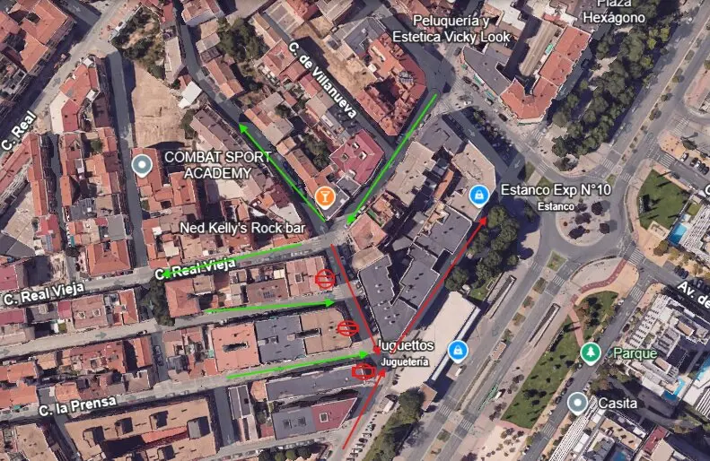 Cambio sentido calles SSR