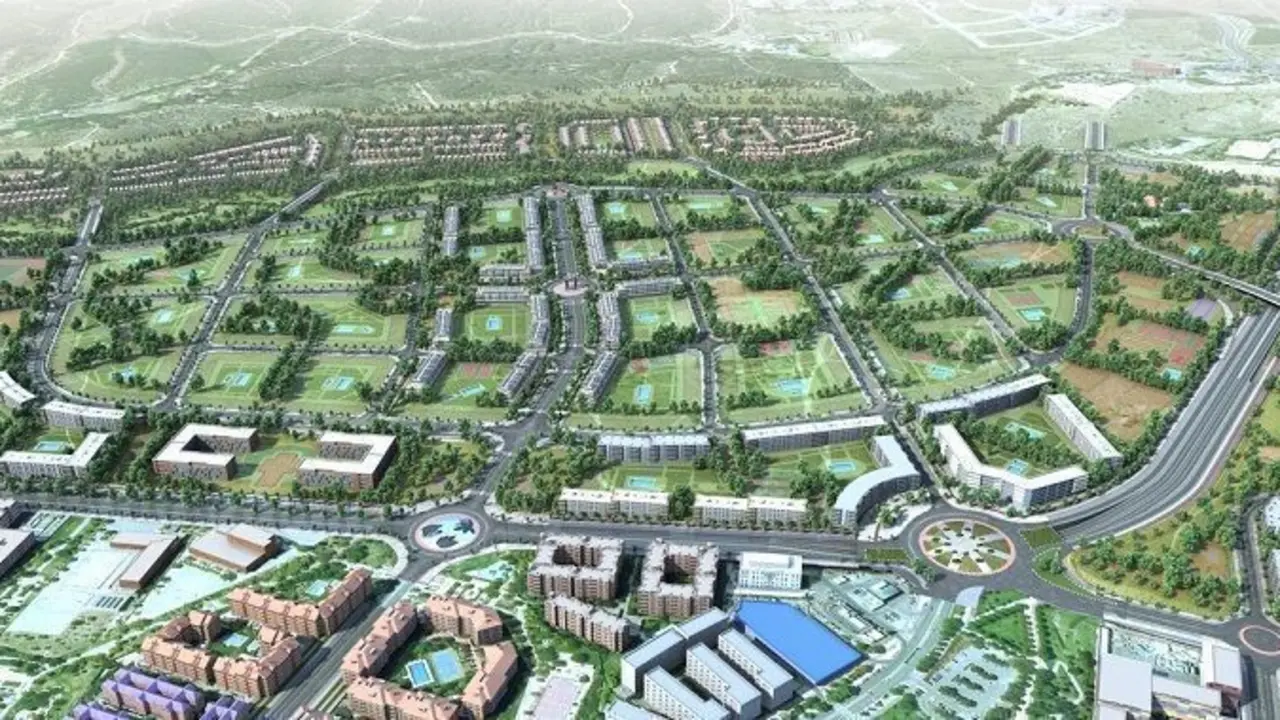 Infograf&iacute;a del desarrollo urban&iacute;stico de Los Carriles de Alcobendas donde se prev&eacute;n construir 8.600 viviendas