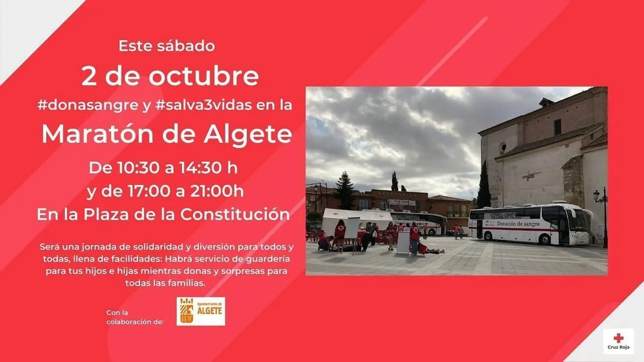 maraton donaci&oacute;n de sangre en Algete 2 de octubre