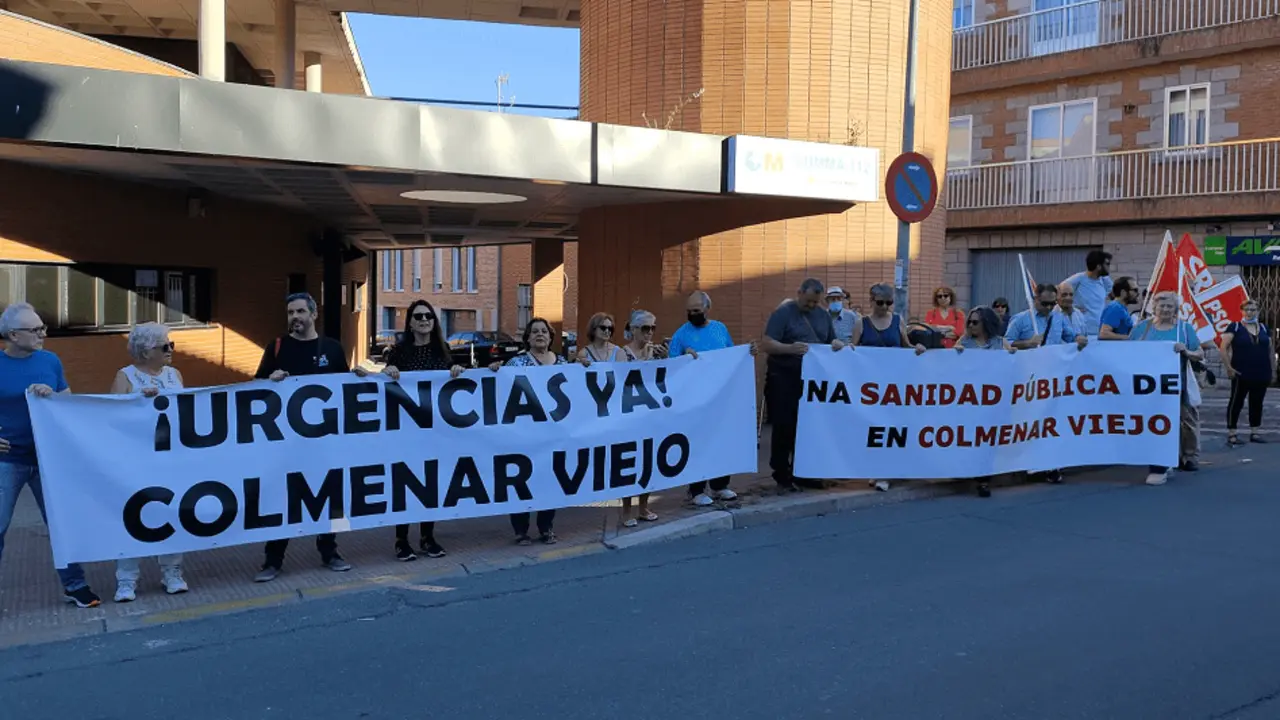 Una manifestaci&oacute;n en Colmenar Viejo en 2022 para pedir la recuperaci&oacute;n de las Urgencias