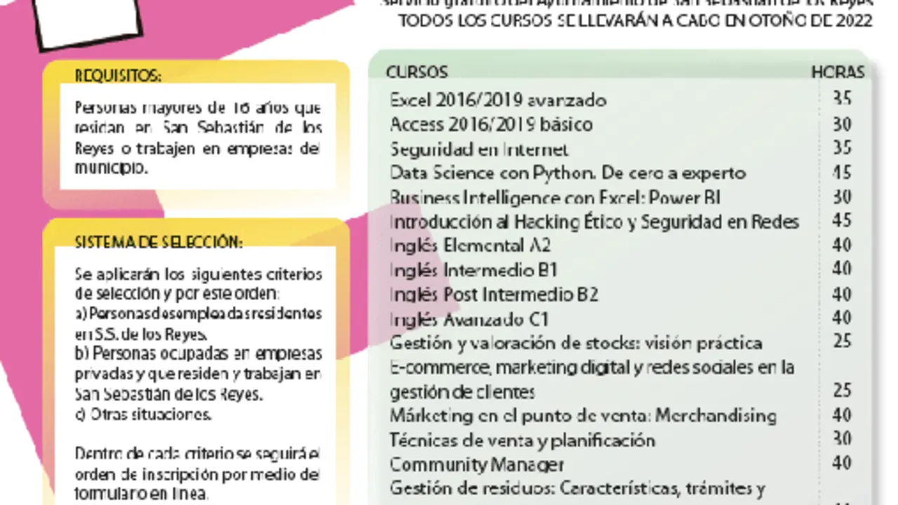 Cursos de formaci&oacute;n OnLine San Sebastian de los Reyes