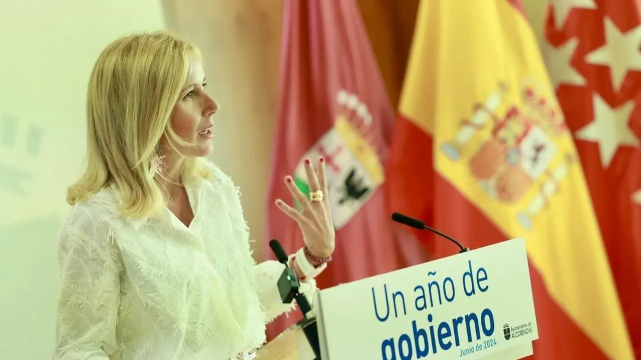 12/06/2024  Alcobendas, Madrid
Roc&iacute;o Garc&iacute;a Alc&aacute;ntara, rueda de prensa por 1 a&ntilde;o de gobierno en el Ayto.
@Cipri Pastrano