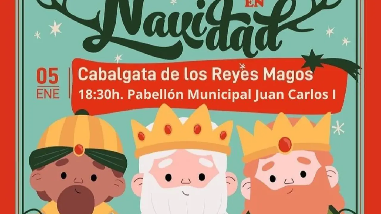 Cartel con el cambio de ubicaci&oacute;n de la Cabalgata de REyes en Miraflores de la Sierra
