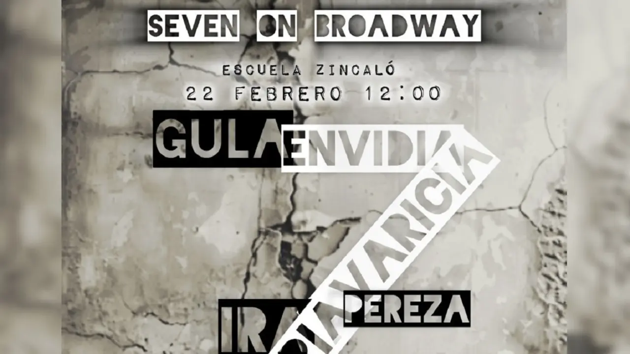 Cartel del Musical Seven on Broadway que se puede ver este 22 de febrero en Miraflores de la Sierra