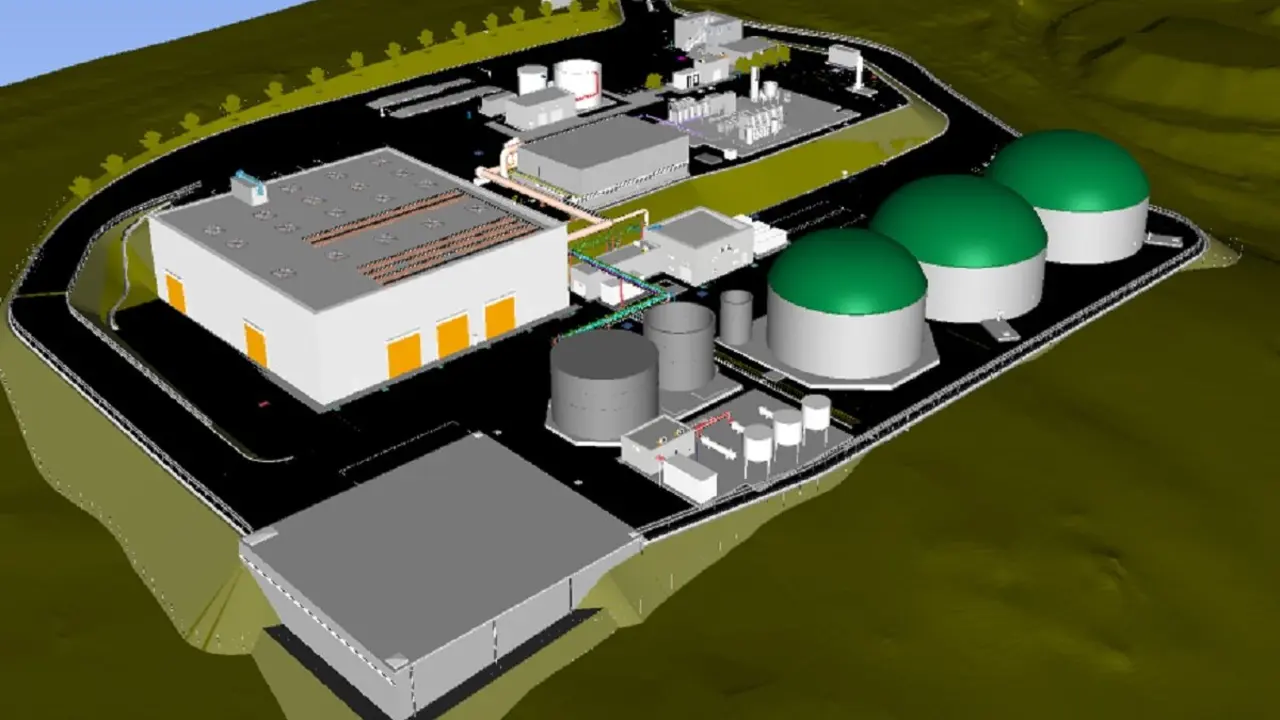 Recreaci&oacute;n del proyecto de la planta de tratamiento de biorresiduos de Colmenar Viejo