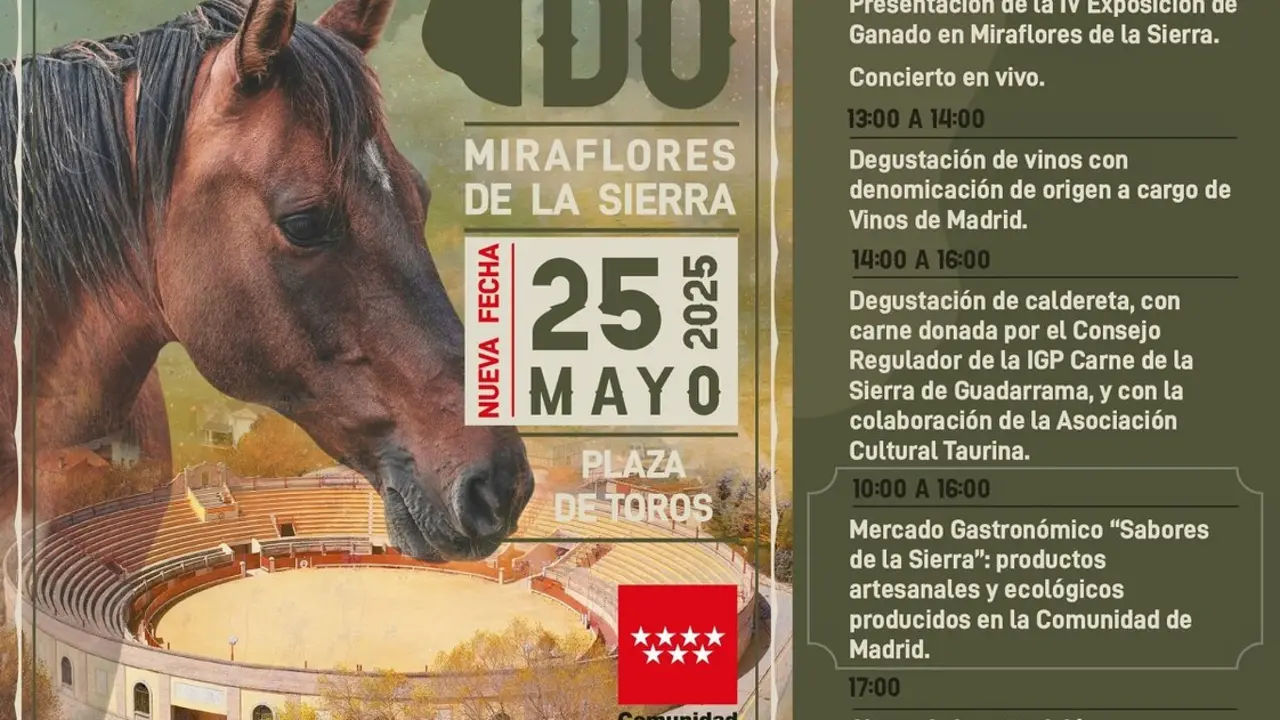 La Feria de Ganado de Miraflores de la Sierra incluye talleres y tambi&eacute;n una exposici&oacute;n de ganader&iacute;a