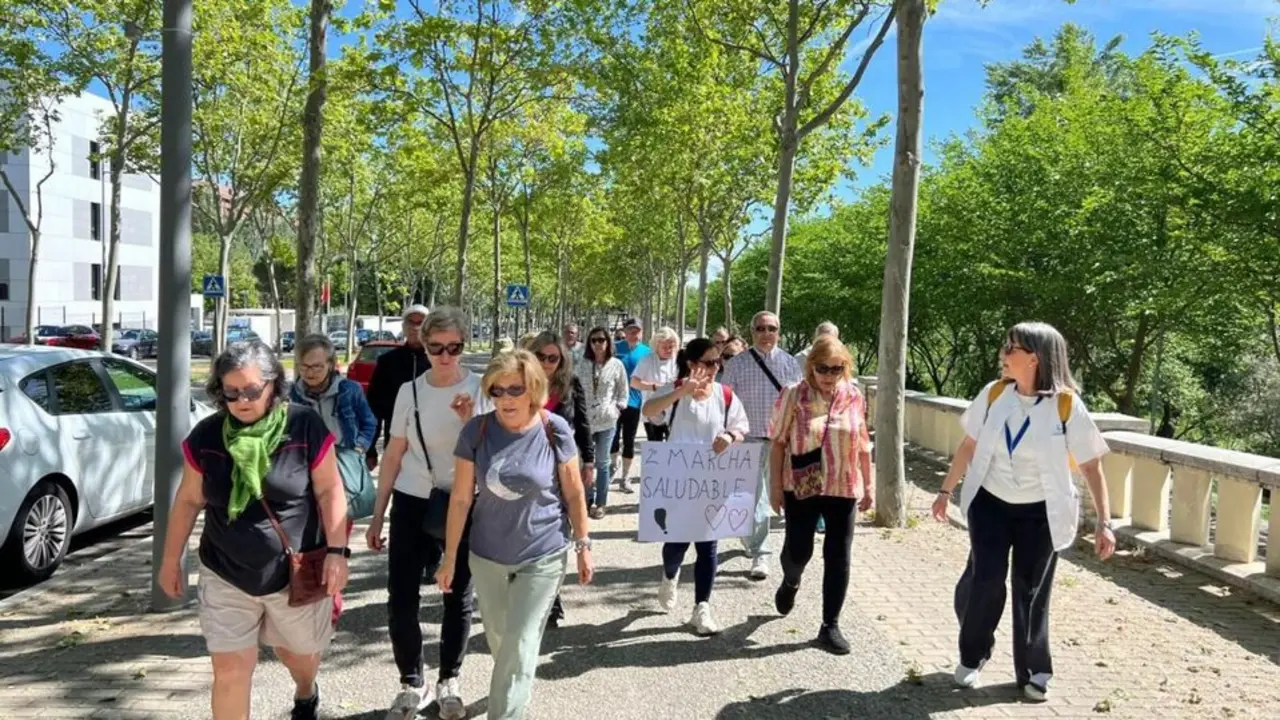 Marcha conjunta para promocionar la pr&aacute;ctica de ejercicio f&iacute;sico. Imagen de la Comunidad de Madrid.
