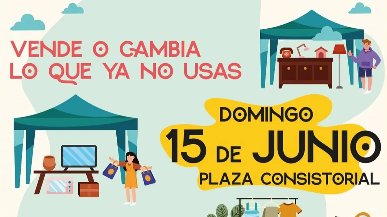 Cartel del Mercadillo de Segunda Mano de Guadalix de la Sierra