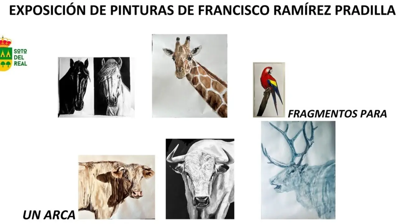 Cartel de la exposici&oacute;n de pinturas de Francisco Ram&iacute;rez Pradilla en Soto del real