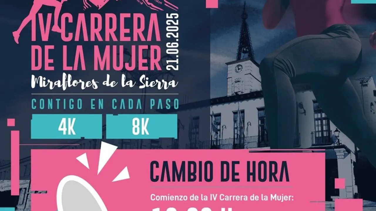 Cartel de la Carrera de la Mujer de Miraflores de la Sierra 2025