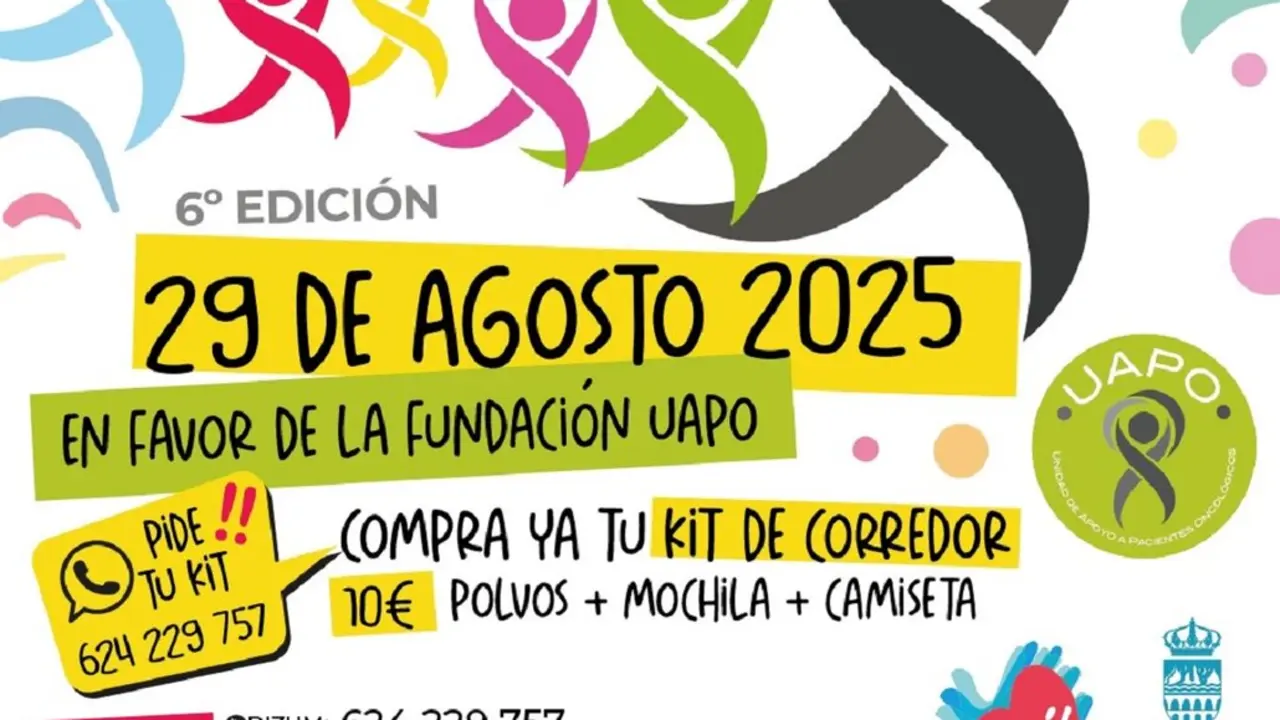 Parte del cartel anunciador de la Carrera solidaria Qu&eacute; de Guadalix de la Sierra de 2025