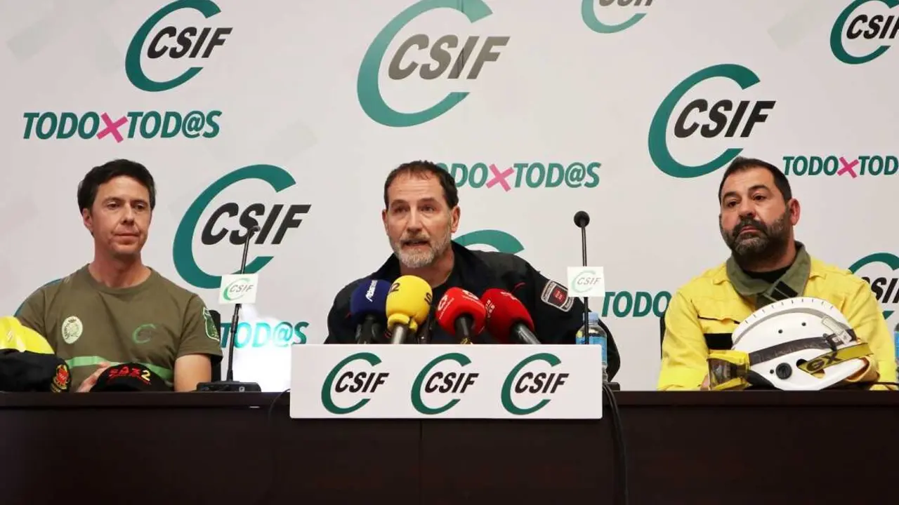 CSIF ha hablado en rueda de prensa del desmantelamiento de plantillas de bomberos forestales
