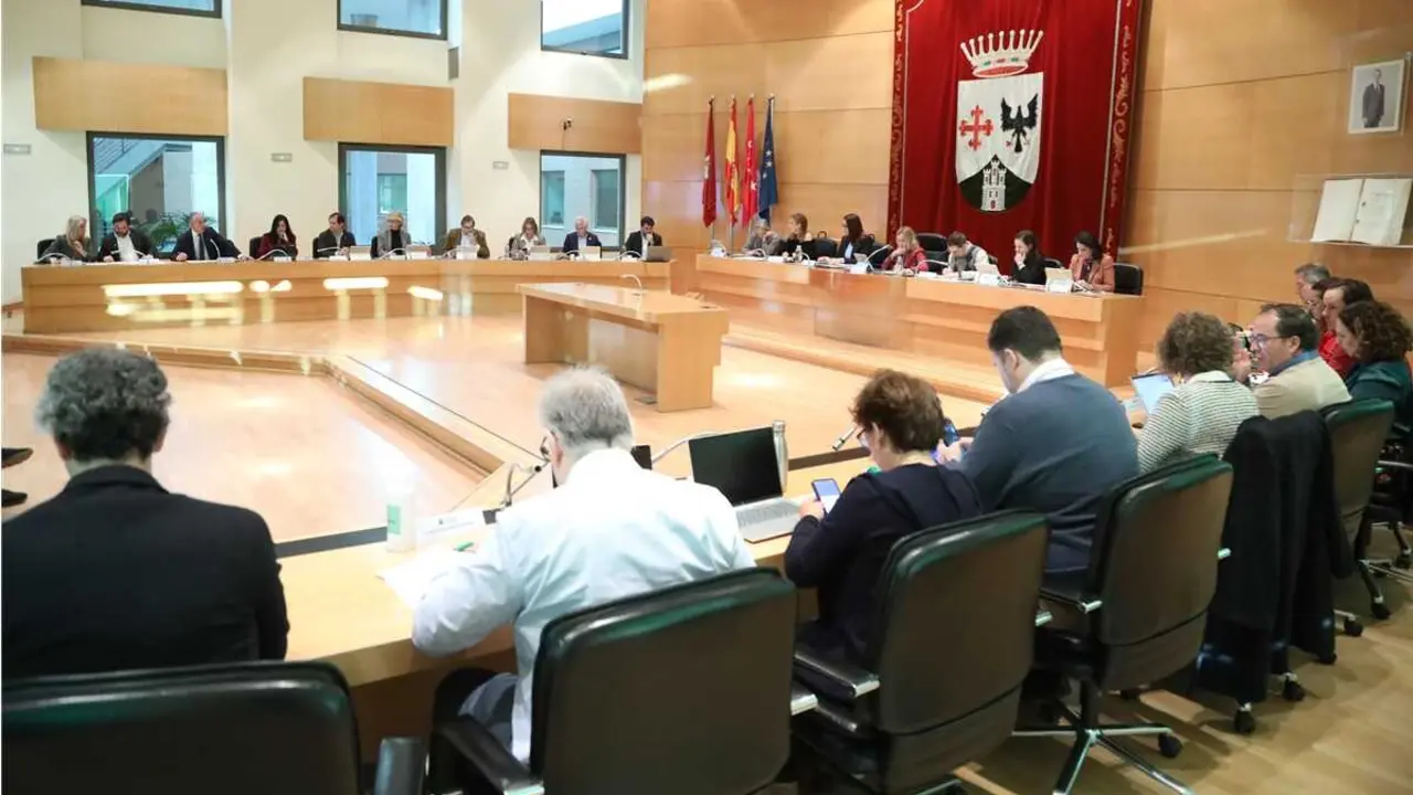 Un momento del pleno municipal de Alcobendas en el que se aprob&oacute; una moci&oacute;n de Vox