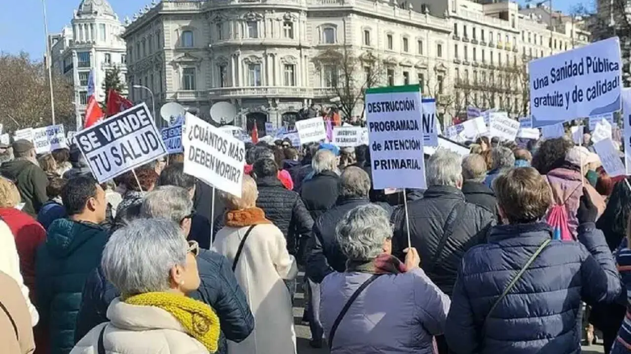 Ciudadanos de Madrid se manifiestan en Madrid por una Sanidad P&uacute;blica de calidad en 2023