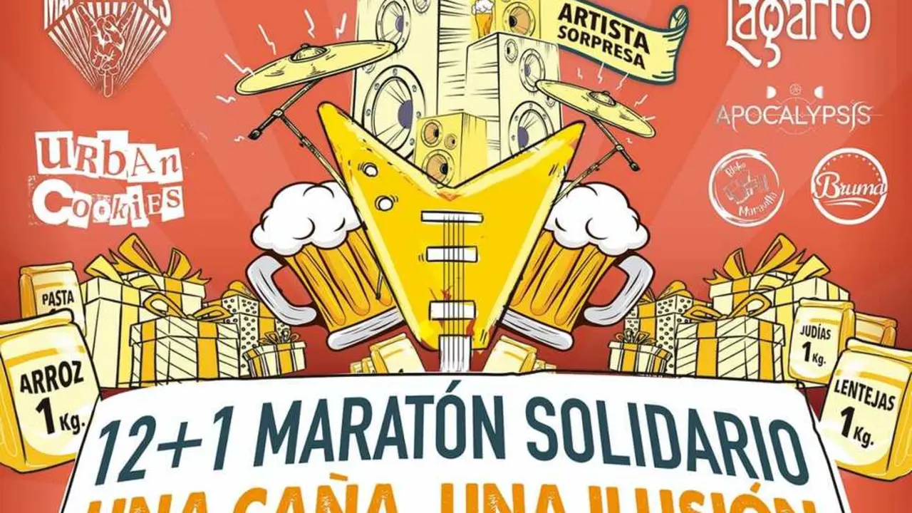 Cartel del Marat&oacute;n solidario Una ca&ntilde;a, una ilusi&oacute;n organizado en Colmenar Viejo para el 13 de diciembre de 2025