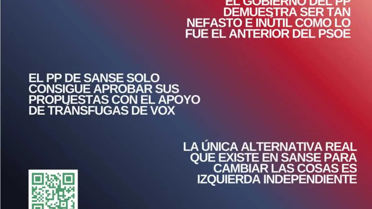Parte de los argumentos de Izquierda Independiente de Sanse sobre que son la alternativa &uacute;nica al bipartidismo
