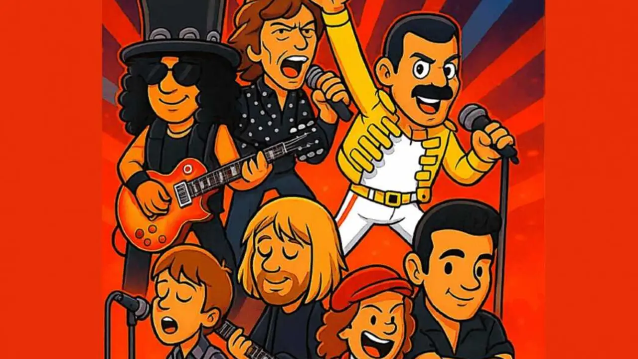 Parte del cartel promocional del espect&aacute;culo Rock Story, &eacute;rase una vez el rock