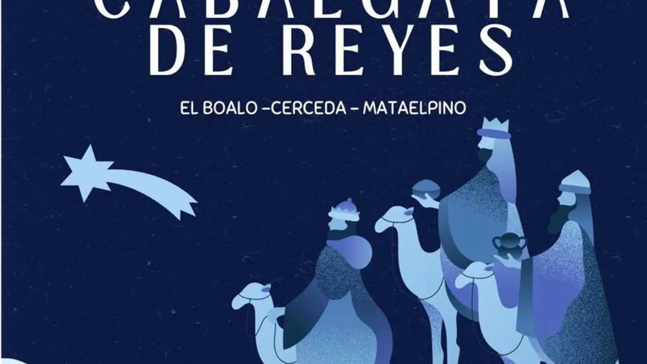 Cartel de la Cabalgata de Reyes 2026 en El Boalo, Cerceda y Mataelpino