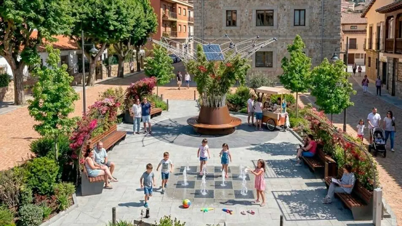 Recreaci&oacute;n virtual de la Isla Ecol&oacute;gica planteada por el ayuntamiento de Manzanares El Real