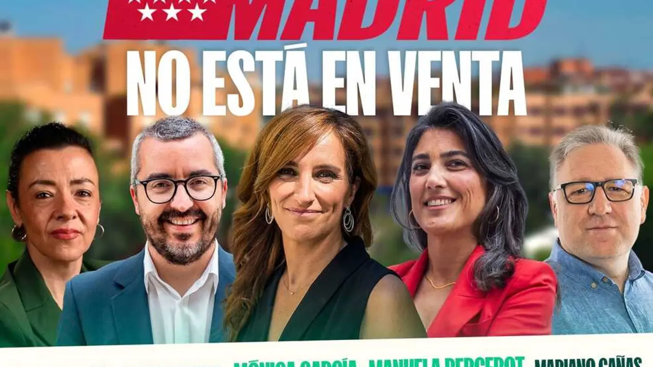 Cartel del acto "Madrid no est&aacute; en venta" que tiene lugar en Alcobendas el 13 de marzo