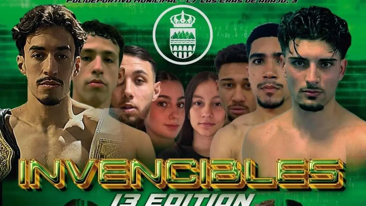 Cartel de Invencibles, la velada de Muay Thai y Kickboxing en Guadalix de la Sierra