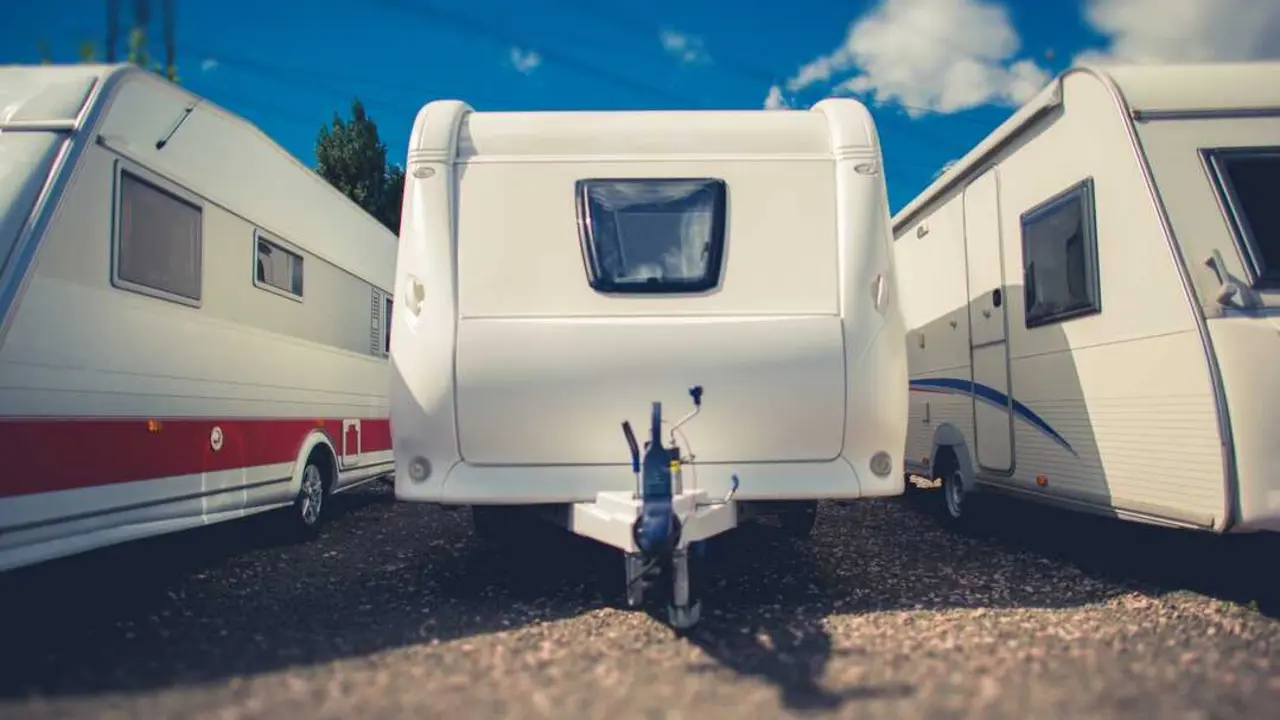 Pre Owned Travel Trailers For Sale. Campers and RVs Dealership Lot.