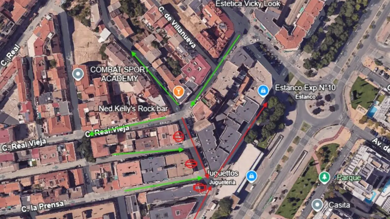 Cambio sentido calles SSR