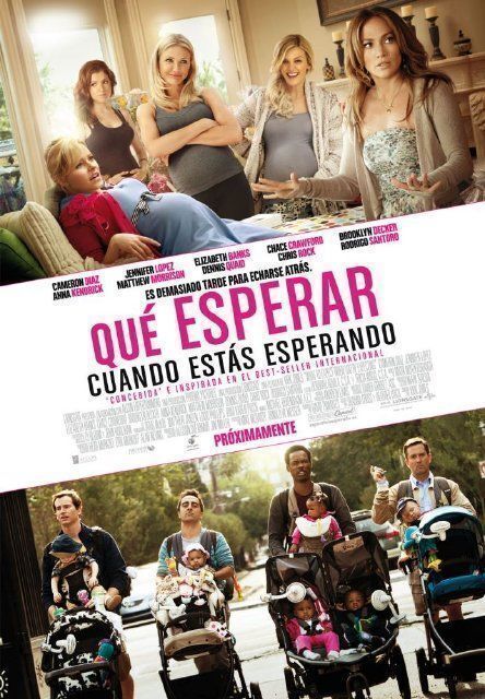 Parte del cartel de Qué esperar cuando estás esperando que se proyecta en ALCOBENDAS