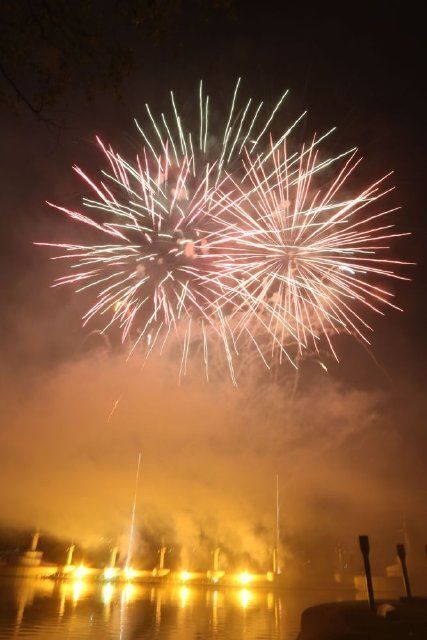 Uno de los momentos de los fuegos artificiales de Tres Cantos de este año