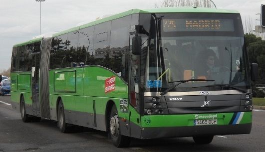 Uno de los autobuses interurbanos de Colmenar Viejo
