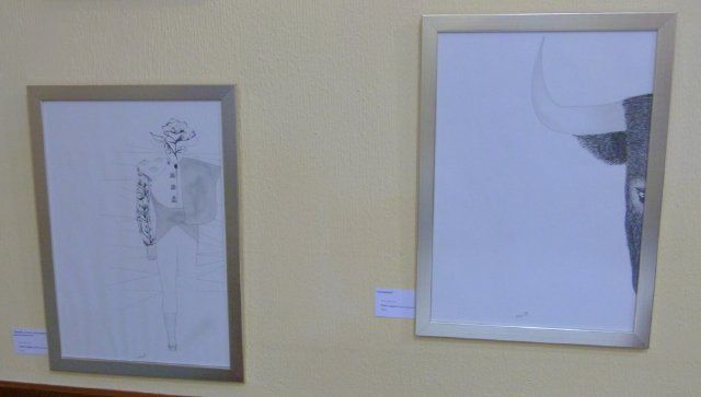 Dos de las pinturas de Pedro Lázaro, ex torero de Colmenar Viejo
