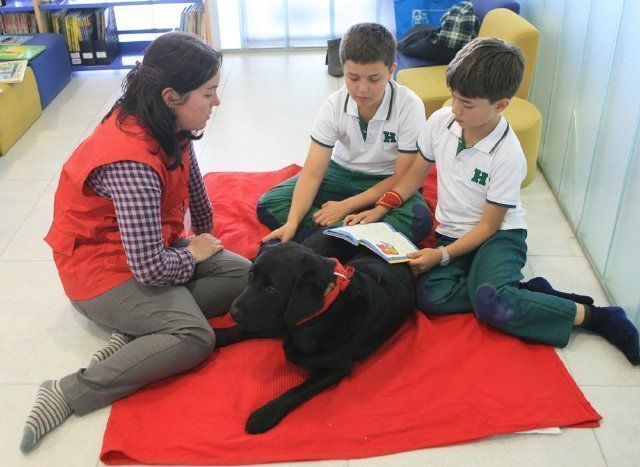 Las mediatecas de Alcobendas inician un taller de lectura con perros para animar a leer a los pequeños